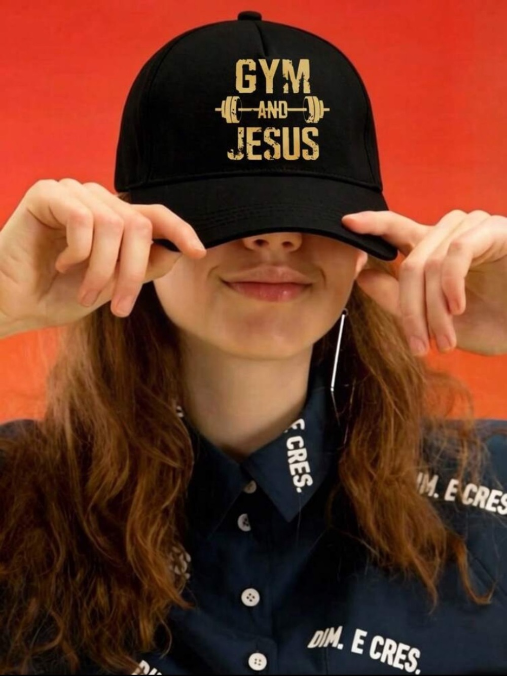 Gym and Jesus Black Adjustable Baseball Cap New
